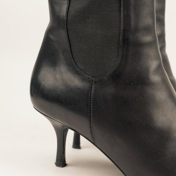 Anine Bing Stevie Tallboy Black Elastic-Gusset Boots - Picture 5 of 6